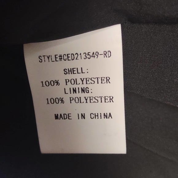 Melloday Sequin Balloon Sleeve Striped Midi Dress Black Small - Picture 10 of 10